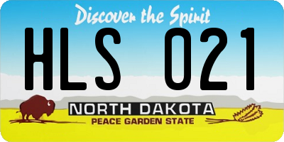 ND license plate HLS021