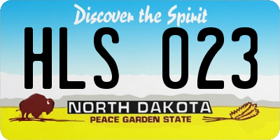 ND license plate HLS023