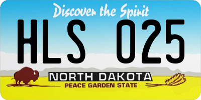 ND license plate HLS025