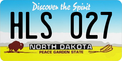 ND license plate HLS027
