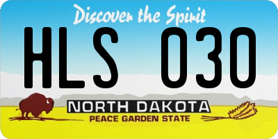 ND license plate HLS030