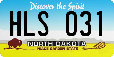 ND license plate HLS031