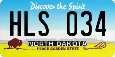 ND license plate HLS034