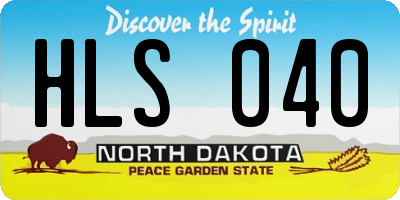 ND license plate HLS040
