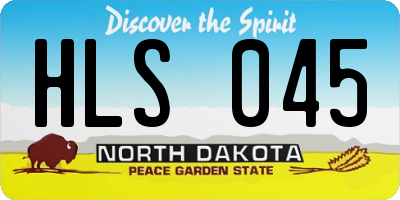 ND license plate HLS045