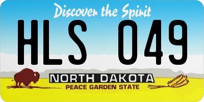 ND license plate HLS049