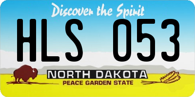 ND license plate HLS053