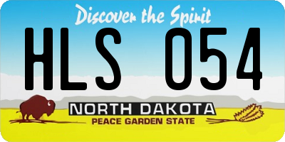 ND license plate HLS054
