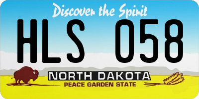 ND license plate HLS058