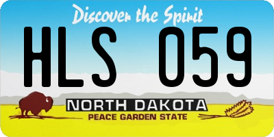 ND license plate HLS059