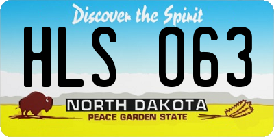 ND license plate HLS063