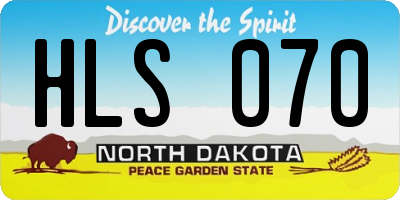 ND license plate HLS070