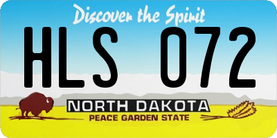 ND license plate HLS072