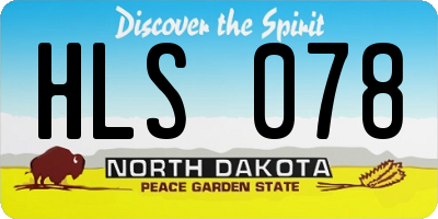 ND license plate HLS078