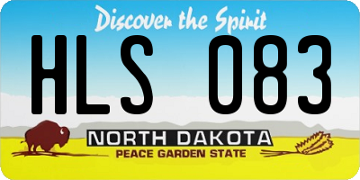 ND license plate HLS083