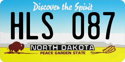 ND license plate HLS087