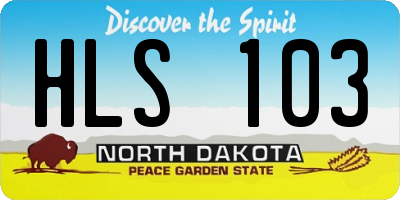 ND license plate HLS103