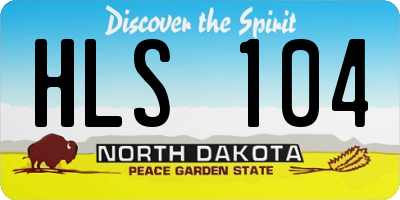 ND license plate HLS104
