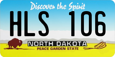 ND license plate HLS106