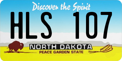 ND license plate HLS107