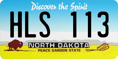 ND license plate HLS113