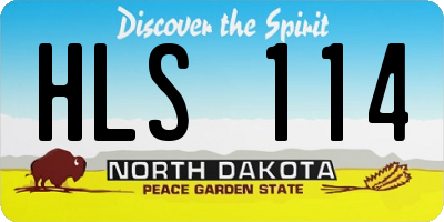 ND license plate HLS114