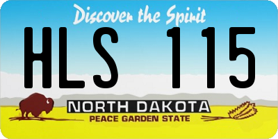 ND license plate HLS115