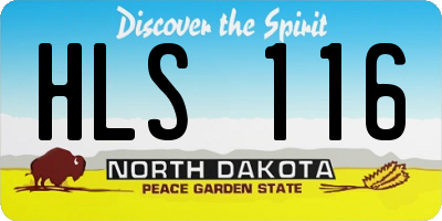 ND license plate HLS116