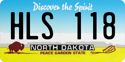 ND license plate HLS118