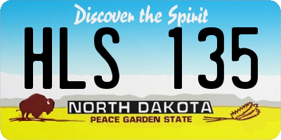 ND license plate HLS135