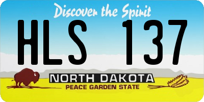 ND license plate HLS137
