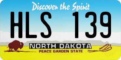 ND license plate HLS139