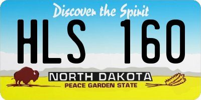 ND license plate HLS160