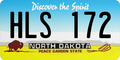 ND license plate HLS172