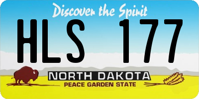 ND license plate HLS177