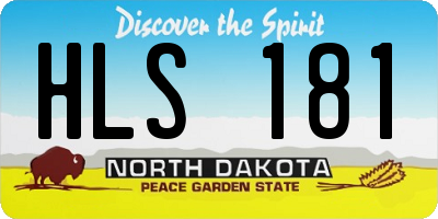 ND license plate HLS181