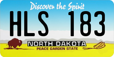 ND license plate HLS183