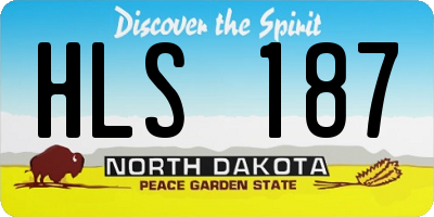 ND license plate HLS187