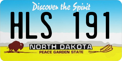 ND license plate HLS191