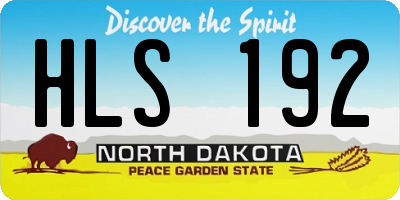 ND license plate HLS192