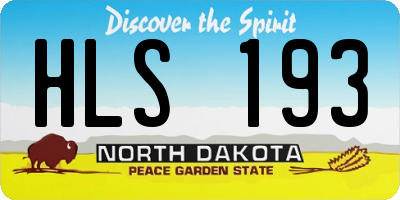 ND license plate HLS193