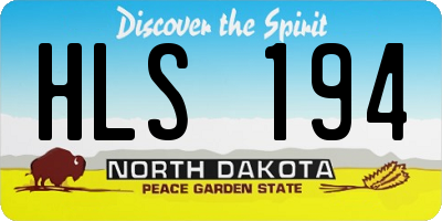 ND license plate HLS194