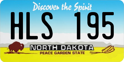 ND license plate HLS195