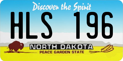 ND license plate HLS196