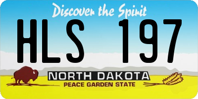 ND license plate HLS197