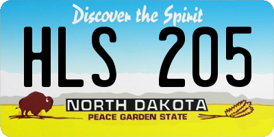 ND license plate HLS205
