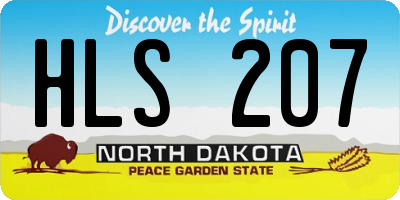ND license plate HLS207