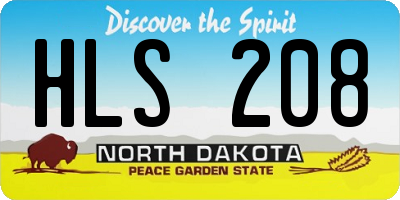 ND license plate HLS208