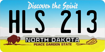 ND license plate HLS213