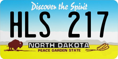 ND license plate HLS217
